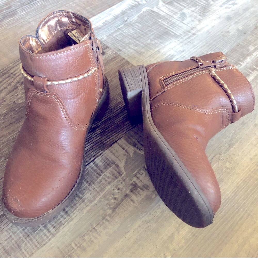 Oshkosh bgosh girls brown boho ankle boots size 8 - Picture 1 of 9